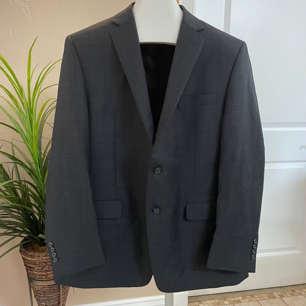 Reda 1865 Wool Blazer Mens Large Black Italy Two Button Casual